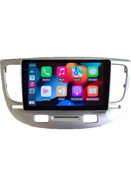 Kia rio 2006-2011 Yıl Android Sürüm 13 Kablosuz Carplay Navigasyon Multimedya 9 Inç Ekran 2gb Ram 32GB Rom Hafıza