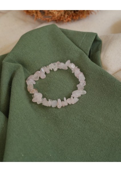 Pembe Kuvars Doğal Taş Kadın Bileklik modelleri