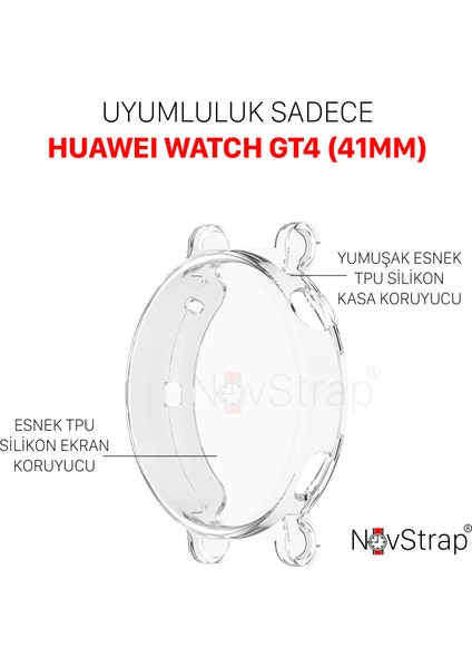 Huawei Watch Gt4 41MM ile Uyumlu Ekran Koruyucu ve Kasa Koruyucu Tpu Yumuşak Silikon fiyatları