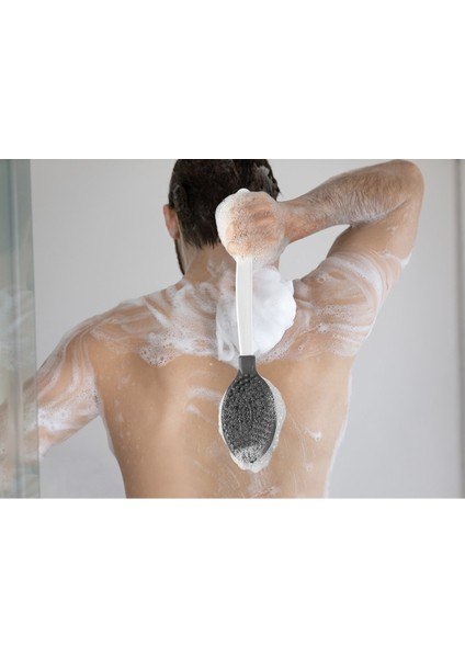 Çift Taraflı Banyo Duş Vücut Fırçası Yumuşak Uzun Saplı Sırt Kese Masaj Fırçası