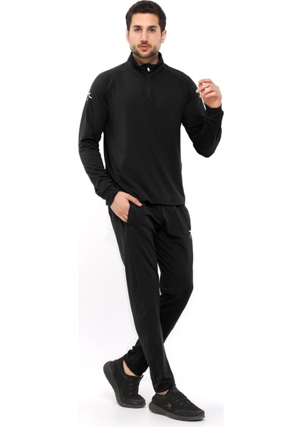 Erkek Yarım Fermuarlı Eşofman Altus Siyah modelleri