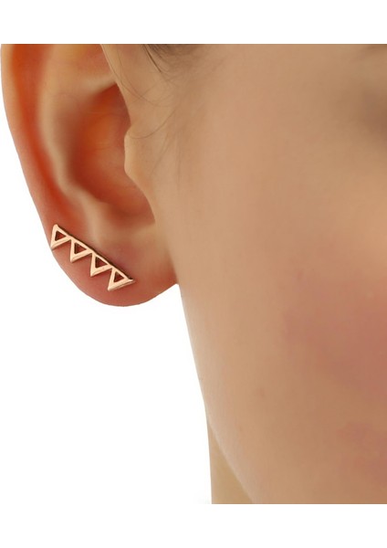 925 Ayar Gümüş Zikzak Earcuff Küpe