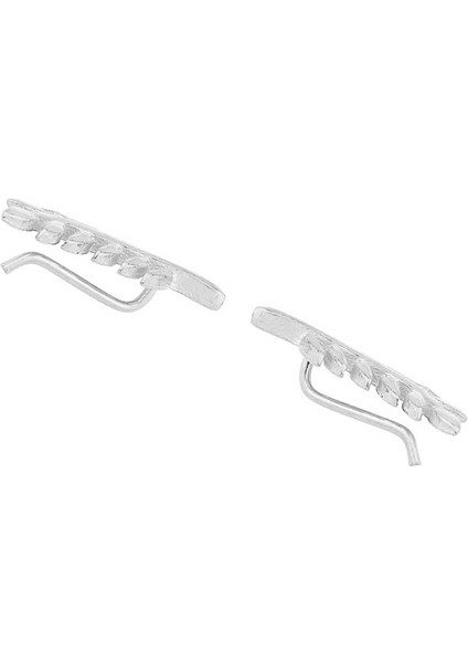 925 Ayar Gümüş Akasya Yaprağı Earcuff Küpe fiyatları