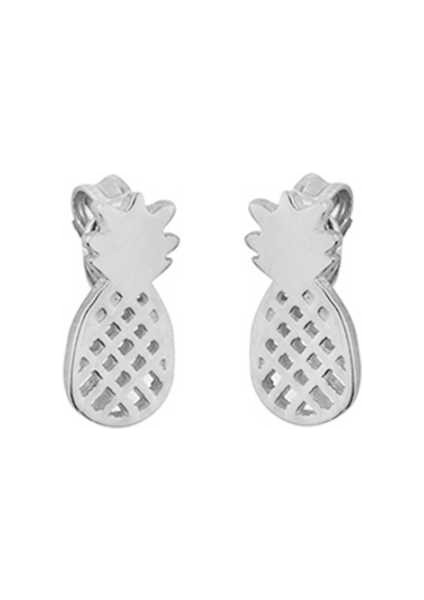 925 Ayar Gümüş Ananas Modeli Küpe, Sarı fiyatları