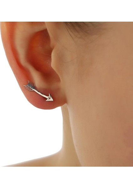 925 Ayar Gümüş Minik Ok Earcuff Küpe fırsatları