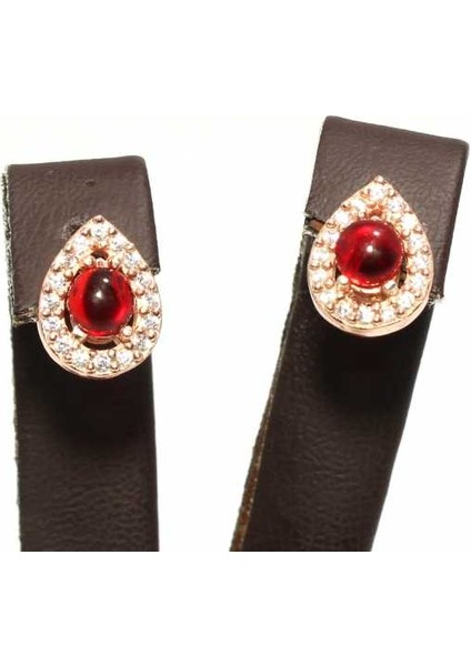 925 Ayar Gümüş Damla Anturaj Küpe, Pembe fiyatları