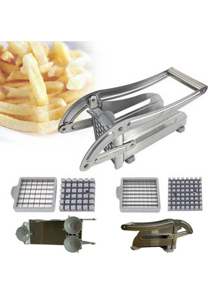 Gösterildiği Gibi Manuel Patates Kesici Paslanmaz Çelik Patates Kızartması Dilimleme Patates Cipsi Makinesi Et Kıyıcı Dicer Kesme Tezgahları Mutfak Için (Yurt Dışından) fırsatları