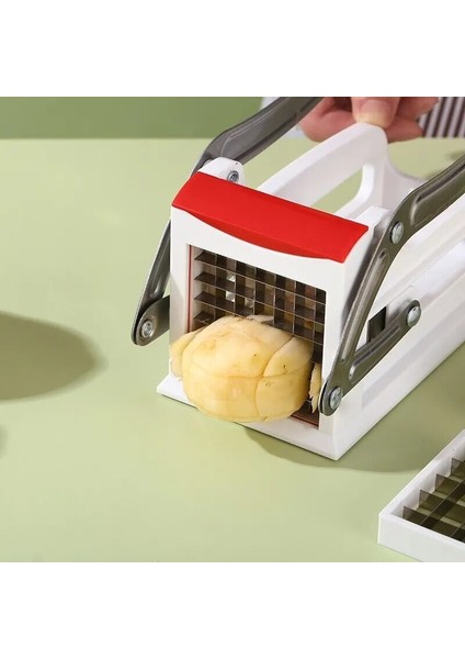 Gri Kesme Patates Makinesi Çok Fonksiyonlu Paslanmaz Çelik Kesim Manuel Sebze Kesici Aracı Patates Kesim Salatalık Meyve ve Sebzeler (Yurt Dışından) indirimleri