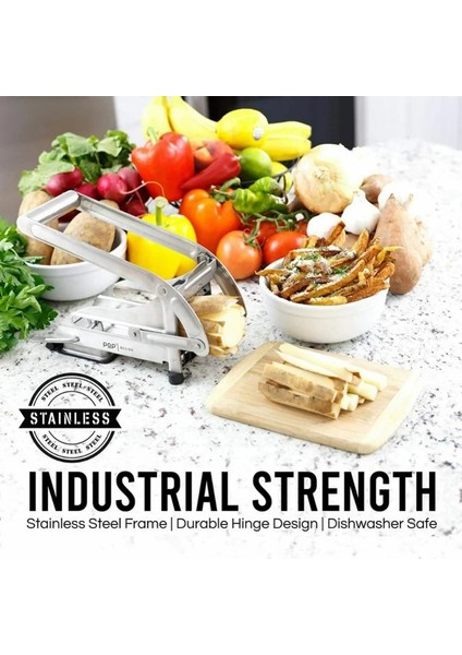 1 Adet Patates Paslanmaz Makine Çelik Kızartma Patates Mutfak Aracı Dilimleme Manuel Alet Kesici Kesici Kesici Mutfak Fransız Sebze (Yurt Dışından) indirimleri