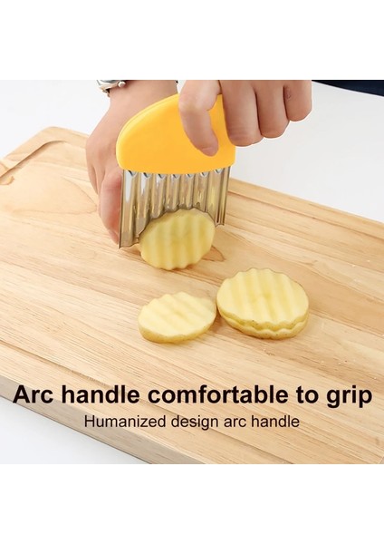 Mavi Mini Paslanmaz Çelik Patates Cipsi Dilimleme Sebze Meyve Kırışık Dalgalı Dilimleme Bıçağı Patates Doğrayıcı Mutfak Aksesuarları Araçları (Yurt Dışından) fırsatları