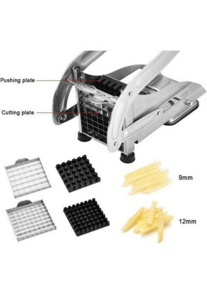 Gümüş-A Paslanmaz Çelik Patates Kızartması Kesici Makinesi Manuel Patates Dilimleme Sebze Kesici Mutfak Aletleri Et Kıyıcı Kesme Makinesi (Yurt Dışından) fiyatları