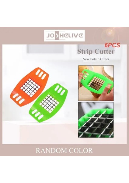Rastgele Renk 6 Adet 2/4/6 Adet Paslanmaz Çelik Kırışık Dilimleme Bıçağı Mutfak Robotu Patates Doğrayıcı Hamur Sebze Meyve Fransız Kızartma Makinesi (Yurt Dışından)