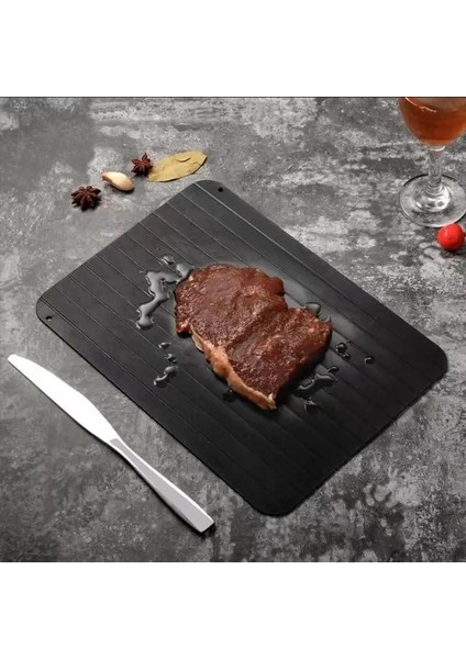 S 23 X16.5 X0.2cm Alüminyum Alaşımlı Fırça Et Araçları Hızlı Buz Çözme Tepsisi Çözülme Gıda Buz Çözme Tepsisi Dondurulmuş Et Balık Yemek Tepsisi (Yurt Dışından) modelleri