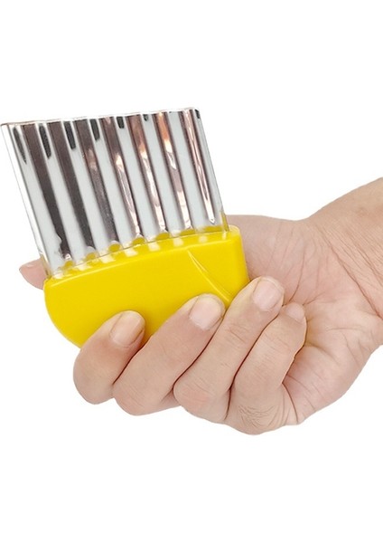 Açık Mavi Sıcak Satış Paslanmaz Çelik Patates Cipsi Dilimleme Hamur Sebze Meyve Buruşuk Dalgalı Dilimleme Bıçağı Patates Kesici Kıyıcı Fransız Kızartma (Yurt Dışından) fiyatları