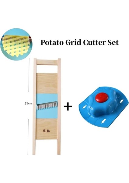 Izgara Kesici Seti Silin Sebze Patates Dalga Mutfak Kesiciler Izgara Izgara Kesici Katı Bıçak Patates Kızartması Ahşap Kesici Dilimleme Patates Alet