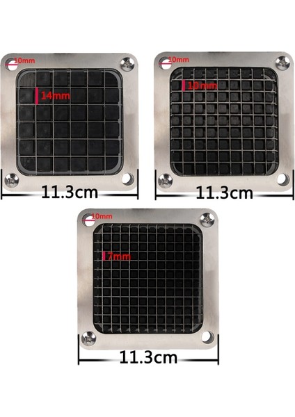 7mm Fransız Kızartma Kesici Paslanmaz Çelik + 3 Bıçak Boyutu, Parçalar Fransız Kızartma Patates Cipsi Kesici Kızartma Makinesi Aksesuarları Cips Kesiciler (Yurt Dışından) indirimleri