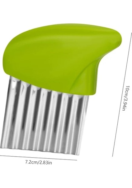 D Paslanmaz Çelik Patates Cipsi Dilimleme Hamur Sebze Meyve Kırışık Dalgalı Dilimleme Bıçağı Patates Kesici Kıyıcı Fransız Kızartma Makinesi (Yurt Dışından)