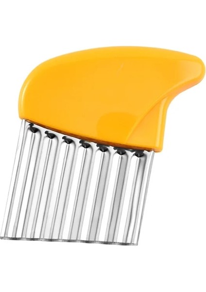 1 Adet Sarı Patates Cipsi Dilimleme Sebze Meyve Oluklu Dalgalı Bıçak Patates Kızartması Patates Doğrayıcı Mutfak Gereçleri Aksesuarları Gadget Malzemeleri (Yurt Dışından)