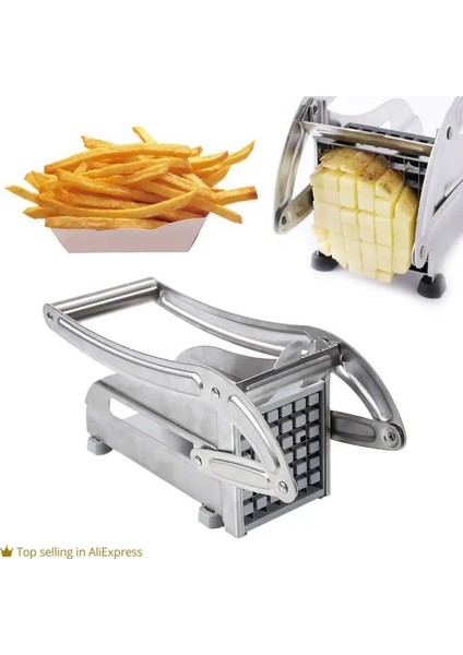 1 Takım Paslanmaz Çelik Manuel Patates Kesici Parçalayıcı Patates Kızartması Dilimleme Patates Cipsi Makinesi Et Kıyıcı Kesme Makinası Mutfak Gereçleri (Yurt Dışından)