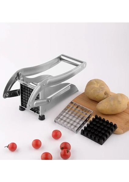 Patates Şerit Kesici Paslanmaz Çelik El Preslenmiş Patates Şerit Kesici Cips Makinesi Küp Salatalık ve Havuç Şeritleri Çok Fonksiyonlu Sebze Doğrayıcı (Yurt Dışından) fiyatları