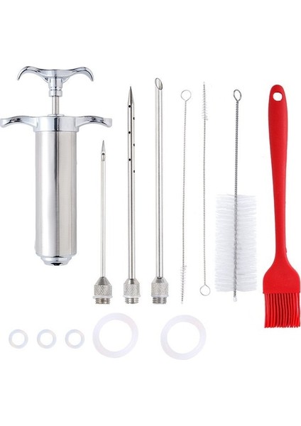 Gösterildiği Gibi-B Paslanmaz Çelik Türkiye Baharat Iğnesi Baharat Şırınga Barbekü Et Lezzet Enjektör Pişirme Araçları Sos Turşusu Şırınga Eki (Yurt Dışından)