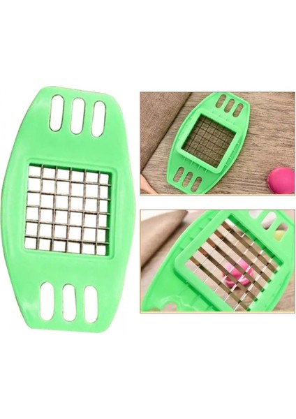 01 Yaratıcı Patates Cipsi Kesici Şeritler Halinde Patates Kızartması Araçları Çok Fonksiyonlu Dilimleme Patates Makinesi Pratik Mutfak Manuel Alet (Yurt Dışından)
