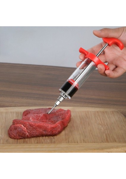 3NEED1SYRINGE 2fırça Barbekü Et Şırınga Marine Enjektör Paslanmaz Çelik Iğneler ile Hindi Tavuk Şırınga Sos Enjeksiyonu Mutfak Aletleri Aksesuarla (Yurt Dışından) fiyatları