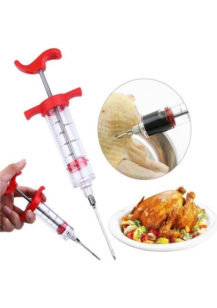 3NEED1SYRINGE 2fırça Barbekü Et Şırınga Marine Enjektör Paslanmaz Çelik Iğneler ile Hindi Tavuk Şırınga Sos Enjeksiyonu Mutfak Aletleri Aksesuarla (Yurt Dışından) modelleri