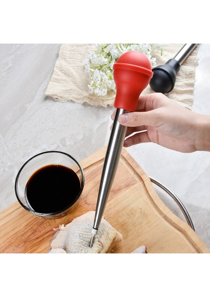 Kırmızı Barbekü Iğneleri Paslanmaz Çelik Turşusu Enjektör Türkiye Baharat Silikon Pompa Mutfak Eşyaları Baster Enjektör Barbekü Pişirme Pişirme Için (Yurt Dışından)