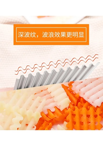 Siyah Dalga Patates Kesim Sebze ve Meyve Oluklu Dilimleme Buruşuk Şekilli Patates Kızartması Salata Dalga Dilimleme (Yurt Dışından) fırsatları