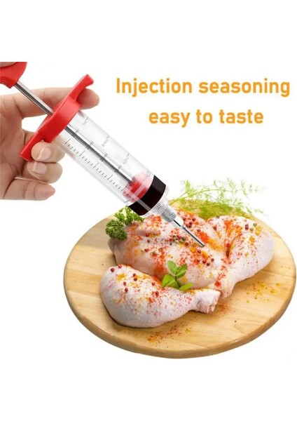 1 Enjektör 1 Iğne Barbekü Et Şırıngası Marinade Enjektör Paslanmaz Çelik Iğneler ile Hindi Tavuk Şırınga Sos Enjeksiyonu Mutfak Aletleri Aksesuarı (Yurt Dışından) modelleri