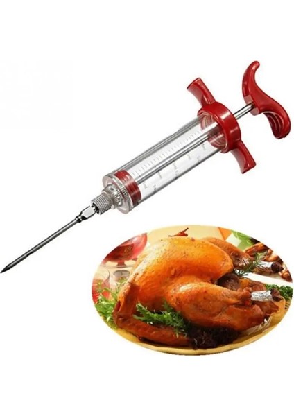 Çok Renkli Et Enjektörü Barbekü Et Şırıngası Marinade Enjektörü 4 Paslanmaz Çelik Iğneler Hindi Tavuk Şırınga Sos Enjeksiyonu Mutfak Aletleri (Yurt Dışından) modelleri