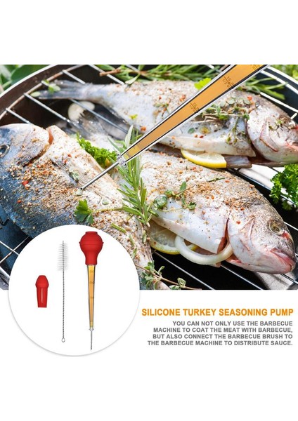 Kırmızı 6.5X6.5X31.5CM Türkiye Baster Şırınga Pompası Ayrılabilir Gıda Sınıfı Sos Enjeksiyonlu Pişirme Temelleri Ev Pişirme Mutfak Aksesuarları (Yurt Dışından) fırsatları
