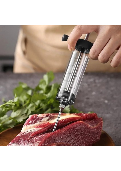 Kırmızı Baharat Enjeksiyonu Paslanmaz Çelik Iğneler Baharat Şırınga Domuz Eti Biftek Barbekü Et Tavuk Sosu Marinade Enjektör Mutfak Aksesuarı (Yurt Dışından) indirimleri