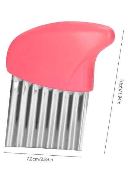 C-Pink Yenı Patates Kesici Çip Fransız Kızartma Makinesi Paslanmaz Çelik Dalgalı Bıçak Patates Kızartması Kıyıcı Kıyıcı Patates Kızartma Makinesi Mutfak Gadgest (Yurt Dışından)