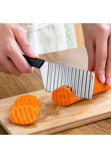 Patates Dalga Bıçağı Paslanmaz Çelik Patates Cipsi Dilimleme Hamur Sebze Meyve Kırışık Dalgalı Dilimleme Bıçağı Patates Kesici Kıyıcı Fransız Kızartma Makinesi Aracı (Yurt Dışından) fırsatları