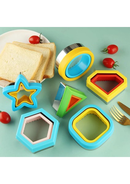 Çocuklara Yönelik Geometrik Sandviç Kesici Seti Sandviçler ve Kurabiyeler Için Mükemmel Dayanıklı ve Kullanımı Kolay Goofy Üzüm (Yurt Dışından)
