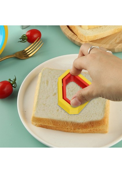 Çocuklara Yönelik Geometrik Sandviç Kesici Seti Sandviçler ve Kurabiyeler Için Mükemmel Dayanıklı ve Kullanımı Kolay Goofy Üzüm (Yurt Dışından)