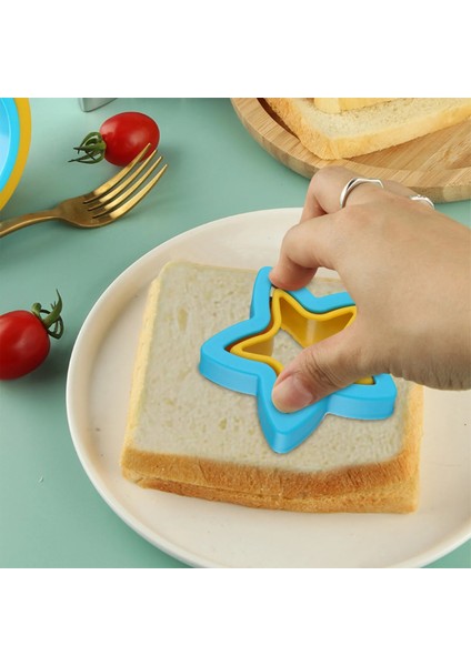 Çocuklara Yönelik Geometrik Sandviç Kesici Seti Sandviçler ve Kurabiyeler Için Mükemmel Dayanıklı ve Kullanımı Kolay Goofy Üzüm (Yurt Dışından)