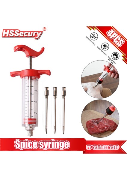 1 Enjektör 1 Iğne Lezzet Iğne Barbekü Et Şırınga Turşusu Mutfak Pişirme Domuz Eti Biftek Et Sosları 3 Paslanmaz Çelik Iğneler ile Mutfak Gereçleri (Yurt Dışından) indirimleri