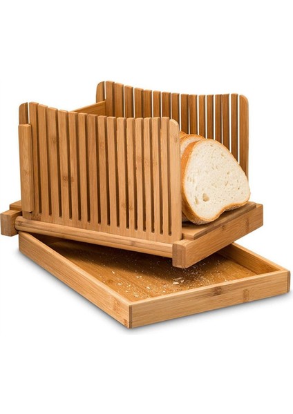 Bambu Yeni Doğal Katlanabilir Bambu Ekmek Dilimleme Tost Kesme Tahtası Ekmek Dilimleme Ekmek Kesici (Yurt Dışından)