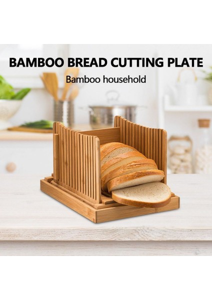 Bambu Yeni Doğal Katlanabilir Bambu Ekmek Dilimleme Tost Kesme Tahtası Ekmek Dilimleme Ekmek Kesici (Yurt Dışından)
