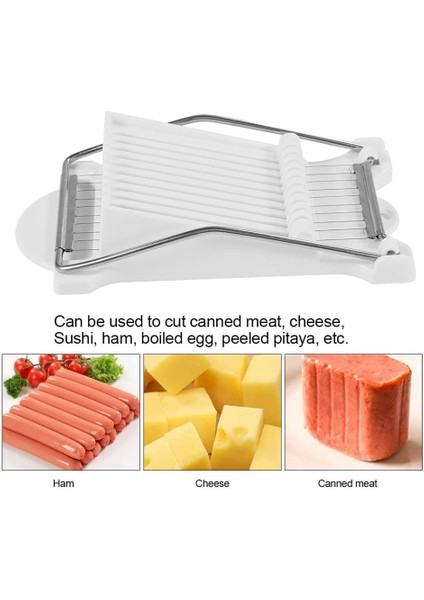 Sarı Öğle Yemeği Et Dilimleyici 10 Paslanmaz Çelik Teller Dilimleyici Gıda Kesici Mutfak Gadget Peynir Yumurta Sebze Meyve Yumuşak Gıda Suşi (Yurt Dışından) modelleri