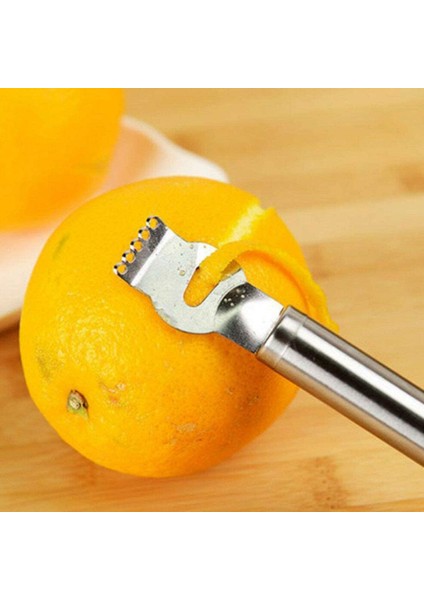 1 Adet Paslanmaz Çelik Limon Zester Rende Portakal Soyucu Aracı Kanal Bıçağı ile Meyve Kireç Narenciye Kazıyıcı Mutfak Cin Kokteyller Için (Yurt Dışından) modelleri