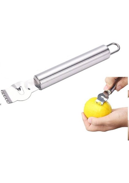 1 Adet Paslanmaz Çelik Limon Zester Rende Portakal Soyucu Aracı Kanal Bıçağı ile Meyve Kireç Narenciye Kazıyıcı Mutfak Cin Kokteyller Için (Yurt Dışından) indirimleri