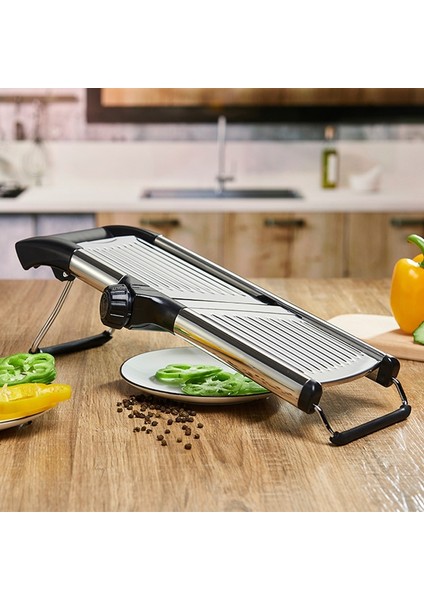 Siyah Sebze Manuel Mandoline Mutfak Kesici Rende Paslanmaz Aletler Bıçaklar Sebze Çelik 304 Profesyonel Ayarlanabilir Dilimleme (Yurt Dışından) fiyatları
