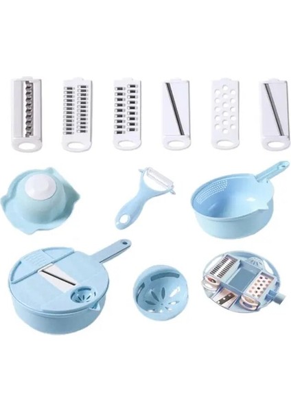 Sky Blue 1 Takım El Korumalı Faydalı Patates Rendesi Gıda Sınıfı Emek Tasarrufu Sağlayan Basit Kullanım Sebze Dilimleyici (Yurt Dışından)