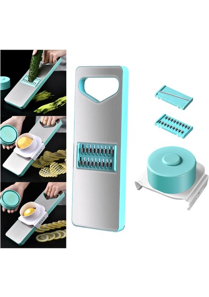 6 Bıçaklı Yeşil Sebze Mandoline Dilimleyici Parçalayıcı Değiştirilebilir Bıçaklar Seti Patates Rende Salata Patates Salatalık Havuç Zencefil (Yurt Dışından) modelleri