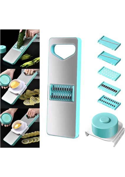 6 Bıçaklı Yeşil Sebze Mandoline Dilimleyici Parçalayıcı Değiştirilebilir Bıçaklar Seti Patates Rende Salata Patates Salatalık Havuç Zencefil (Yurt Dışından) indirimleri