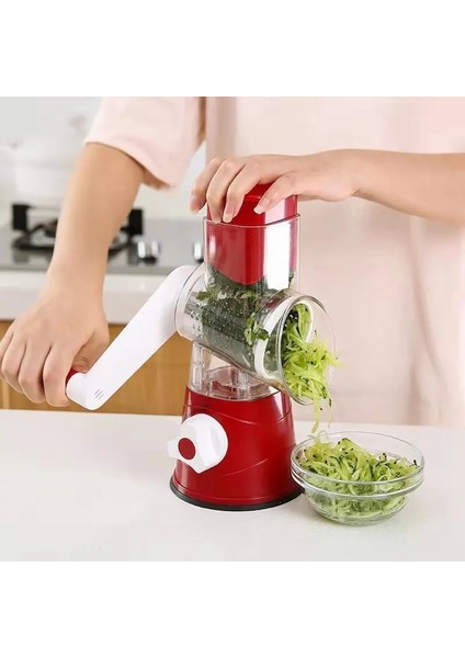 Mavi Sebze Rende Dilimleyici Manuel Mutfak Rende Sebze Doğrayıcı Yuvarlak Mandolin Kesici Patates Spiralizer 3 In 1 Ev Aletleri (Yurt Dışından) fiyatları